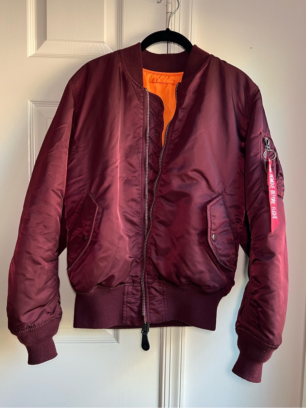 Alpha Industries Maroon Bomber Jacket